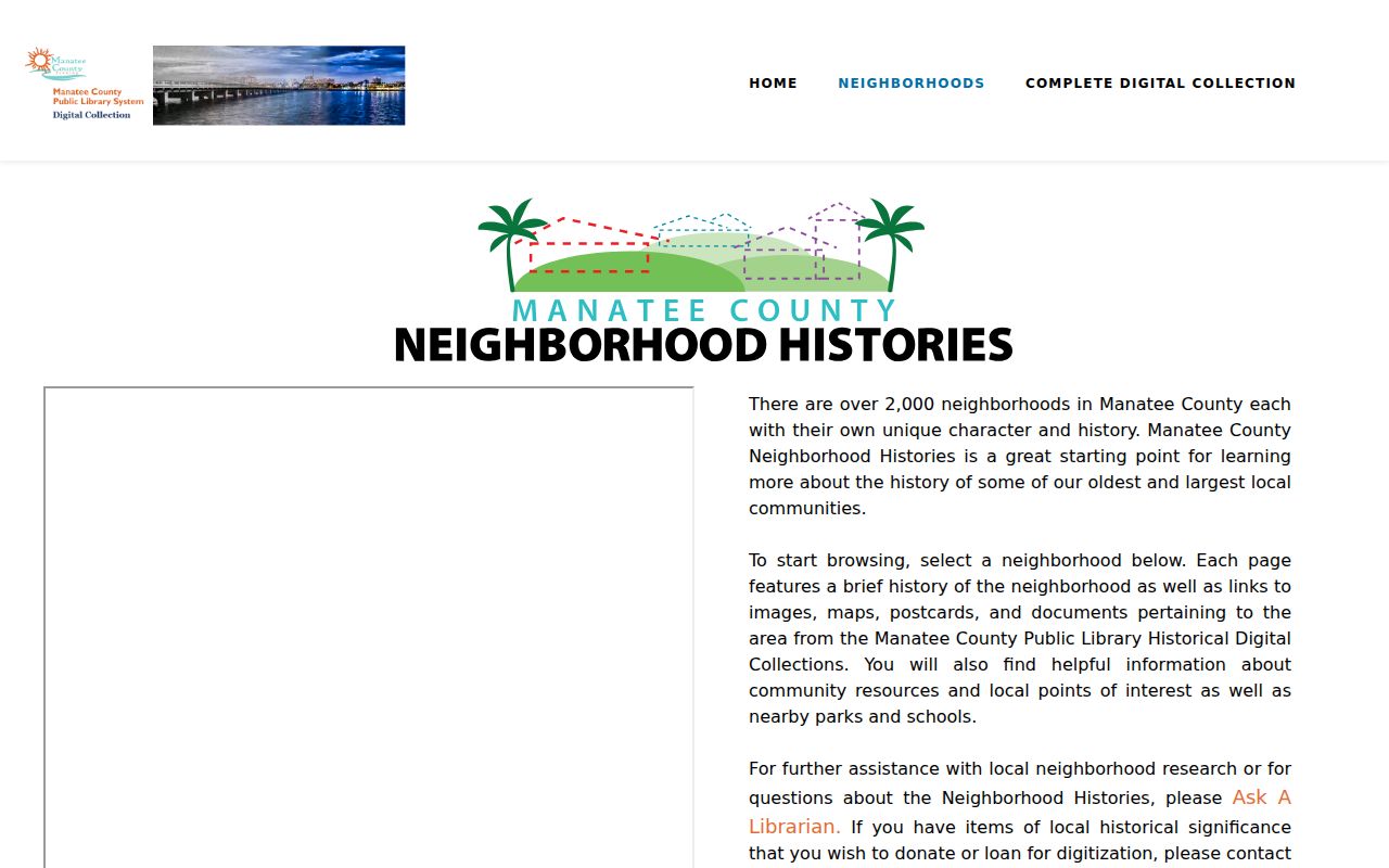 Manatee County Neighborhood Histories digital collection with community archival materials