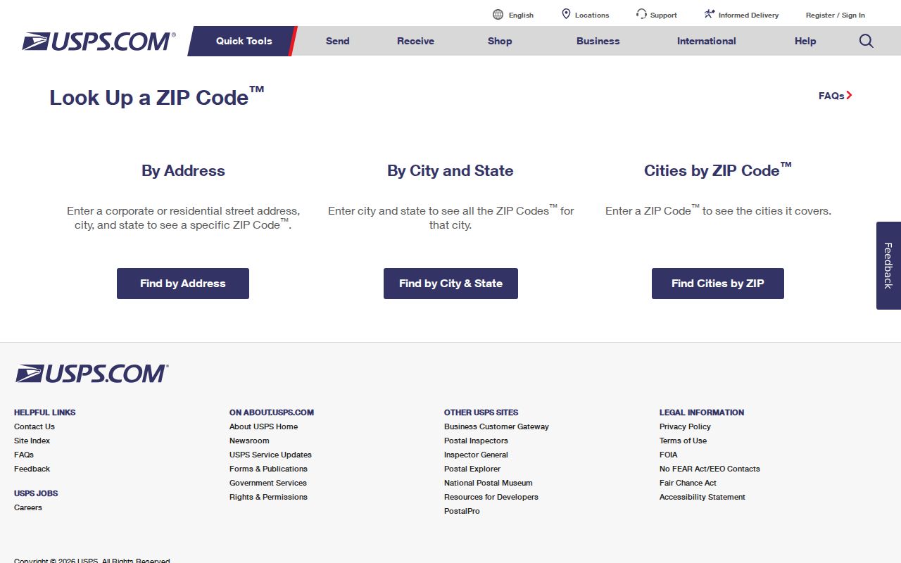 USPS ZIP Code Lookup used to verify a Manatee County delivery address